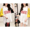 個性的なデザイン プリント 一目惚れ Tシャツ カットソー ワンピース＜S-3342＞