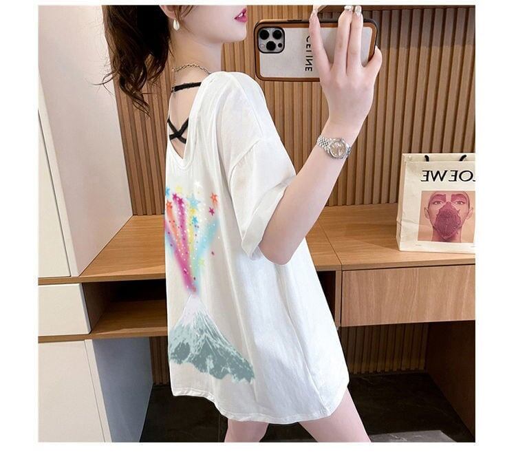 デザイン性と素材感を兼ね備えたゆったり半袖Tシャツ<S-2948>
