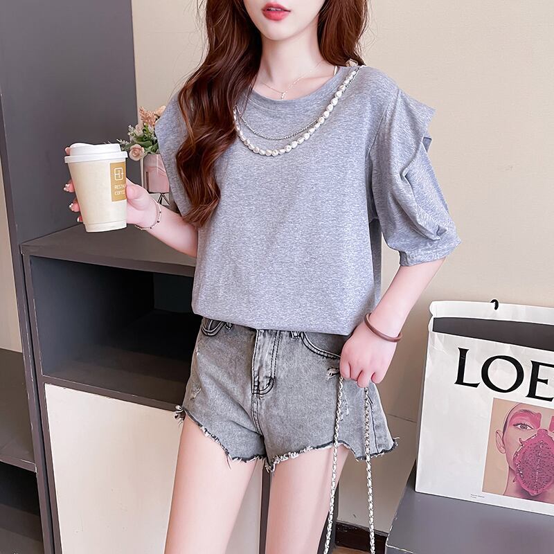 売り切れ必至 簡潔 個性派 ファッション 全3色 半袖Tシャツ<S-8514>