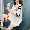 スタイリッシュ プリント 一目惚れ Tシャツ カットソー ワンピース＜S-3605＞