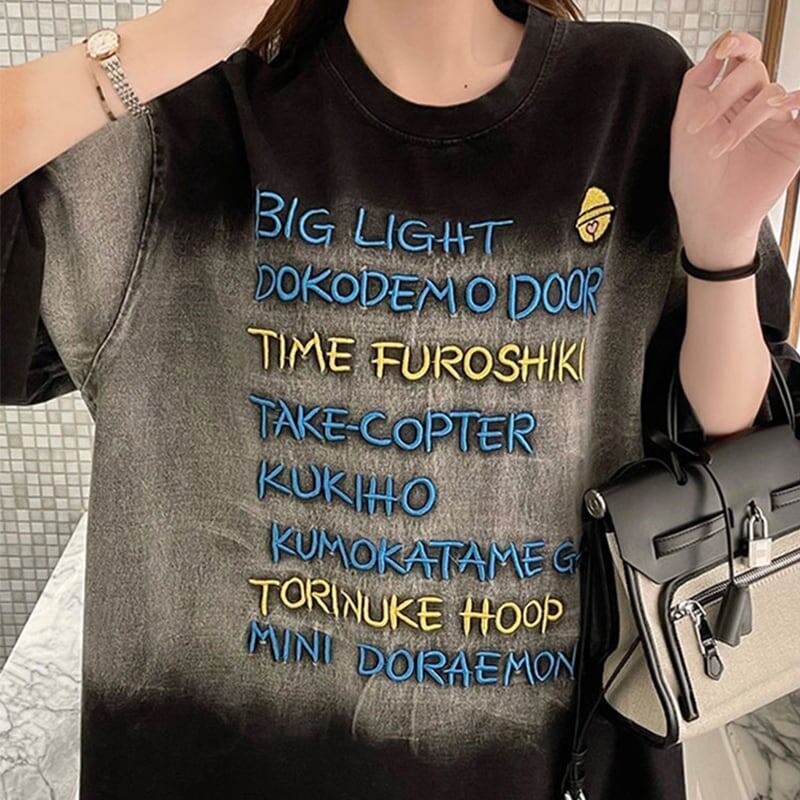 ファッション アルファベット カジュアル Tシャツ カットソー＜S-3092＞