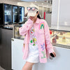 売り切れ必至 韓国風ファッション 上質 アバンギャルド プリント デニム Tシャツ ＜S-9479＞