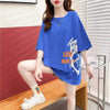 スタイリッシュ 切り替え 一目惚れ プリント Tシャツ カットソー＜S-3584＞