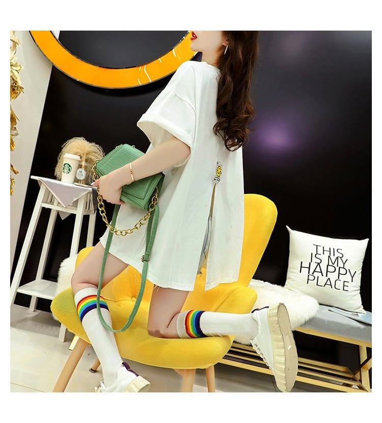 合わせやすい プリント アルファベット Tシャツ ゆったり 半袖 ＜S-2917＞