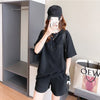 着心地抜群 切り替え 女性力を高める Tシャツ＋ショートパンツ セットアップ＜S-3553＞