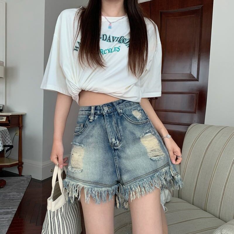 美人度アップ ハイウエスト ファッション パンツ ボトムス＜S-3391＞