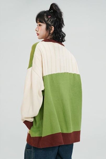 着回し力抜群 ルーズ ファッション セーター<S-5785>