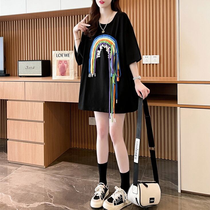 着回し力抜群 個性派 高見えデザイン 着心地良い 2色選択 半袖 Tシャツ <S-9277>