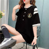 スタイリッシュ プリント 一目惚れ Tシャツ カットソー ワンピース＜S-3605＞
