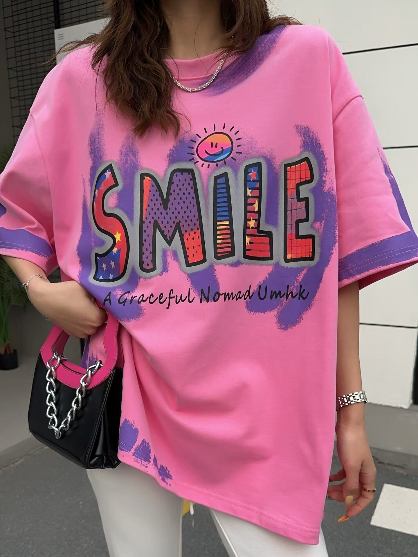 おすすめ 好感度UP 美人度アップ カジュアル 全4色 半袖 Tシャツ ＜S-11234＞