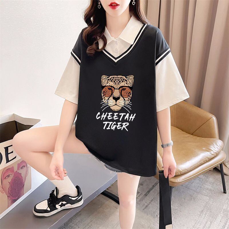 話題沸騰中 レイヤード風 オシャレ度満点 6色選択可 Tシャツ カットソー＜S-8362＞