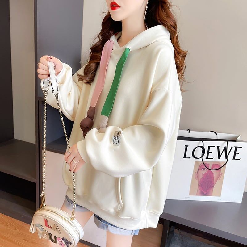【裏起毛】大人可愛い  ファッション パーカー<S-5064>