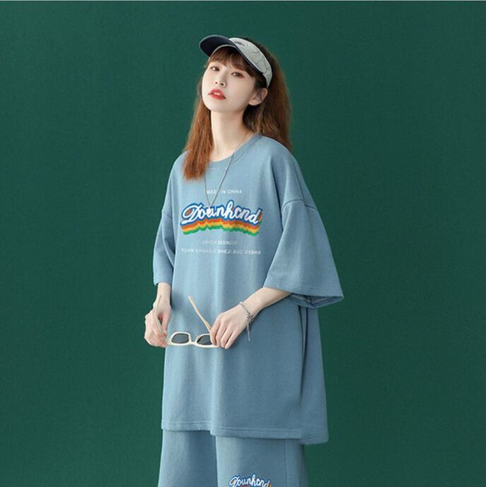 【半額セール】早い者勝ち  半袖Ｔシャツⅹパンツセット全4色 男女兼用<S-6553>