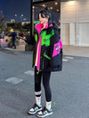 都市ファッショ デザイン オシャレ 肌触り抜群 切り替え 2色選択 ダウンジャケット 男女兼用<S-9697>