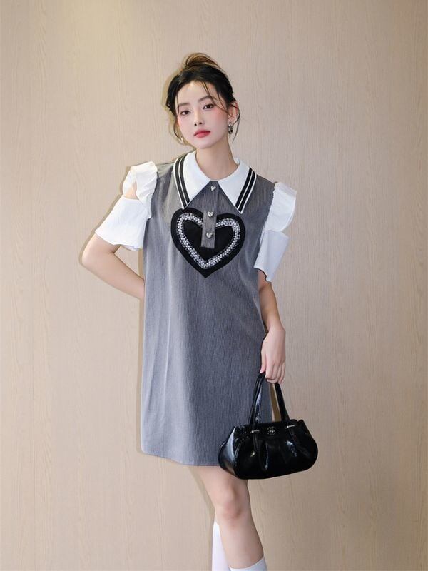 話題沸騰中 知的 美人度アップ ファッション 切り替え ワンピース＜S-8890＞