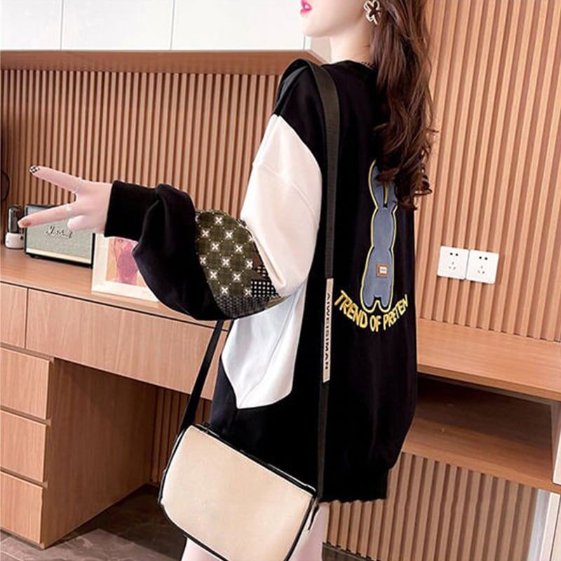 オシャレ感たっぷり プリント 美人度アップ スウェット パーカー＜S-3010＞