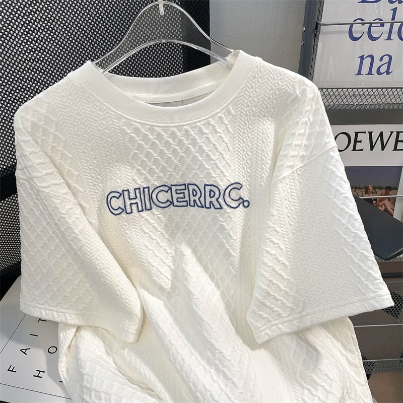 レトロ 切り替え 好感度満載 Tシャツ＋ショートパンツ セットアップ＜S-3379＞