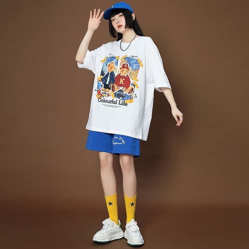 上質  シンプル カジュアル半袖Ｔシャツⅹパンツセット<S-8068>