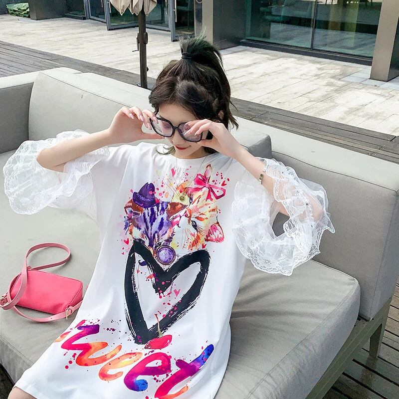 好感度UP デザイン スウィート 一目惚れ 切り替え Tシャツ ＜S-8004＞