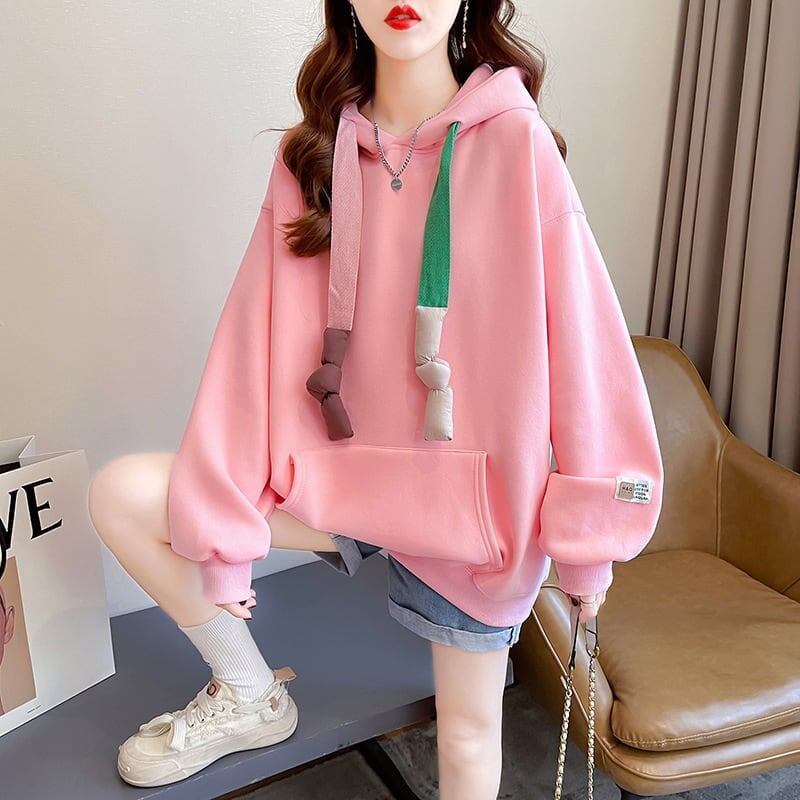 【裏起毛】大人可愛い  ファッション パーカー<S-5064>