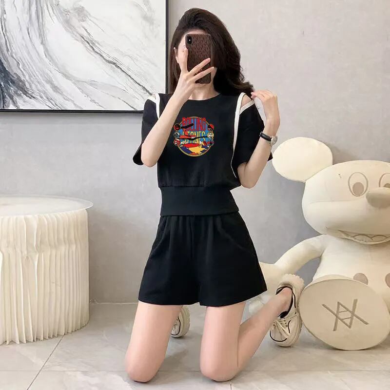 大人可愛い カジュアル 夏に嬉しい機能付き 半袖Ｔシャツⅹパンツセット全4色<S-11194>