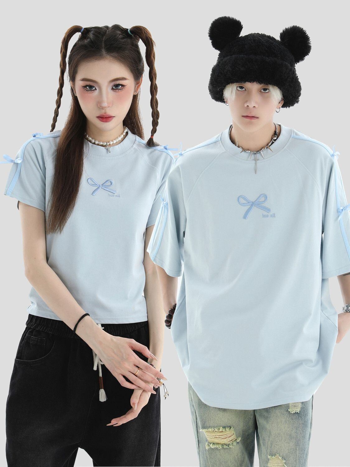 話題沸騰中 着回し力抜群 人気上昇中 カジュアル 全4色 カップル 半袖Tシャツ<S-9164>