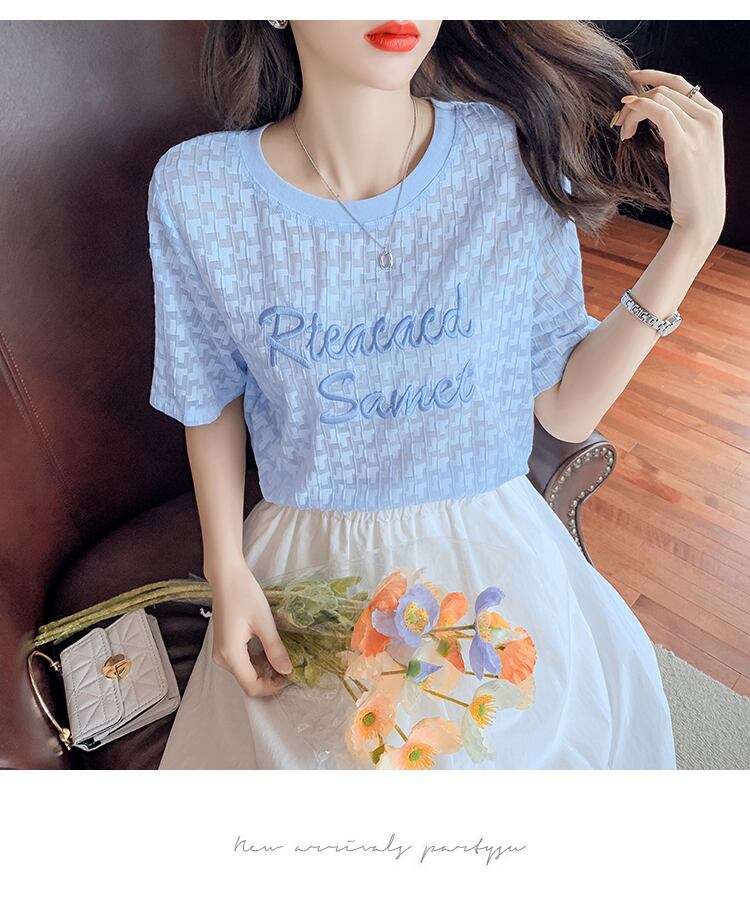 【半額！期間限定！！】大活躍 シフォン 定番シンプル 刺繍 全3色 Tシャツ カットソー ＜S-8601＞