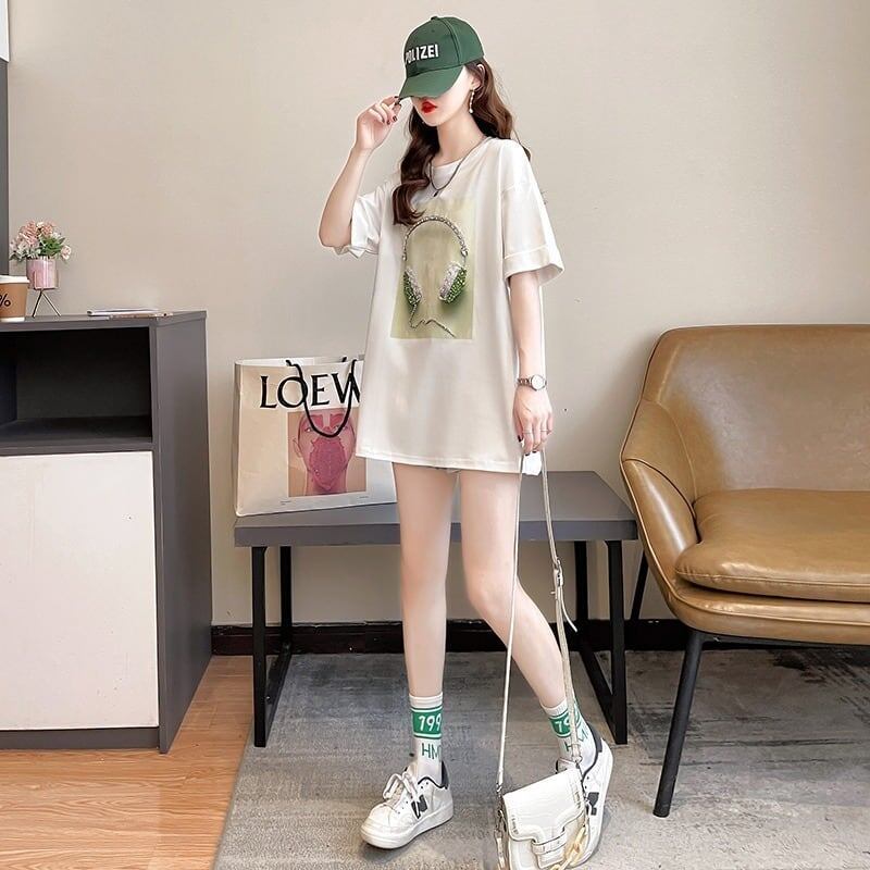 着心地良い Tシャツ ビジュー 四色 ゆったり半袖＜S-2994＞