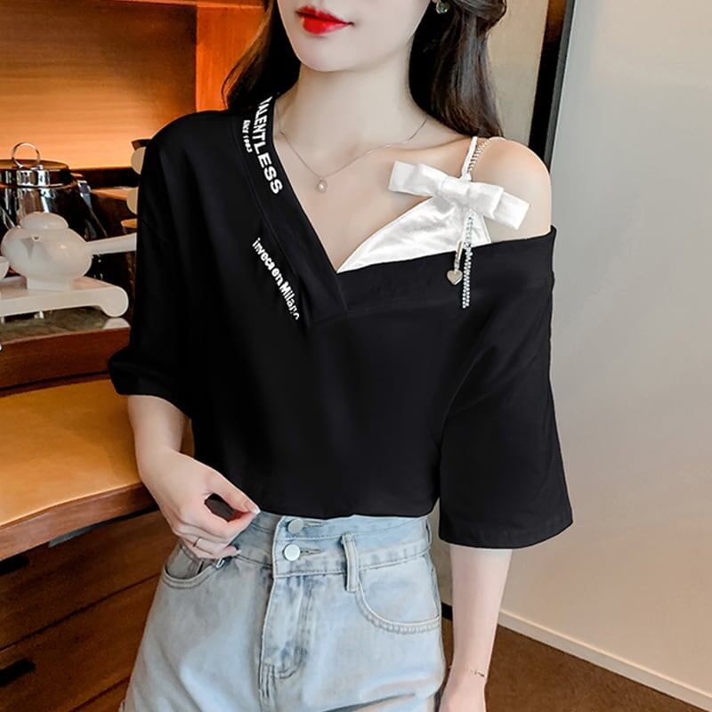 美人度アップ 3色選択可 チャーミング Tシャツ カットソー＜S-3267＞