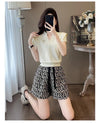 好感度UP ラウンドネック 上質 半袖Ｔシャツ ショートパンツ セットアップ <S-8709>