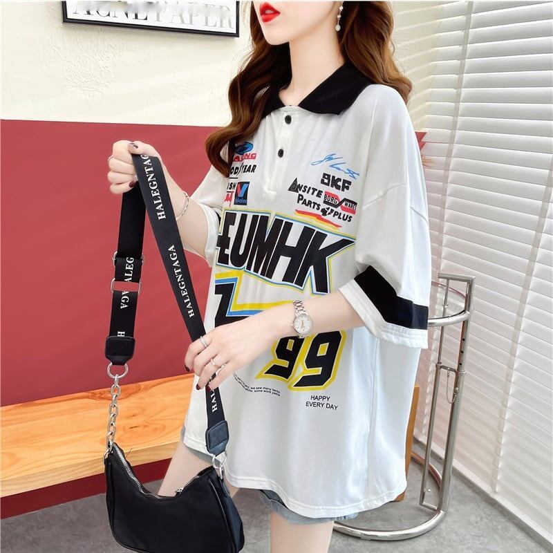 着心地抜群 切り替え 女性力を高める プリント Tシャツ カットソー＜S-3524＞