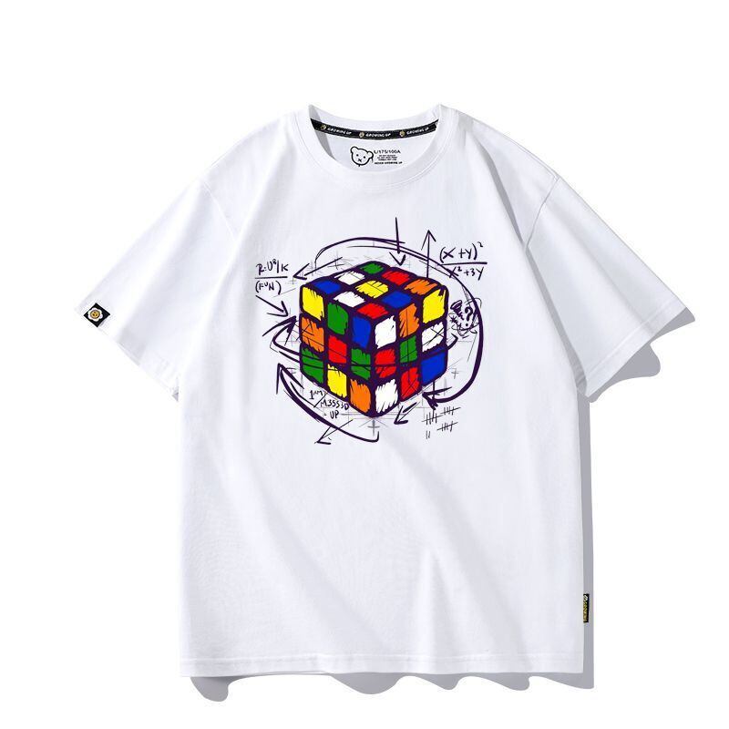 カジュアル プリント アバンギャルド 全7色 半袖 Tシャツ <S-11536>