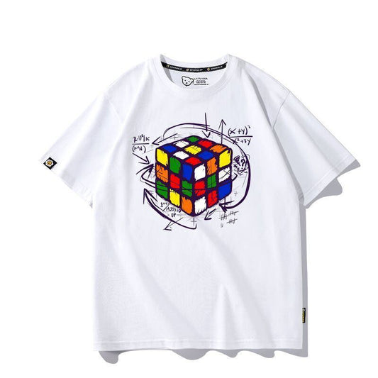 カジュアル プリント アバンギャルド 全7色 半袖 Tシャツ <S-11536>