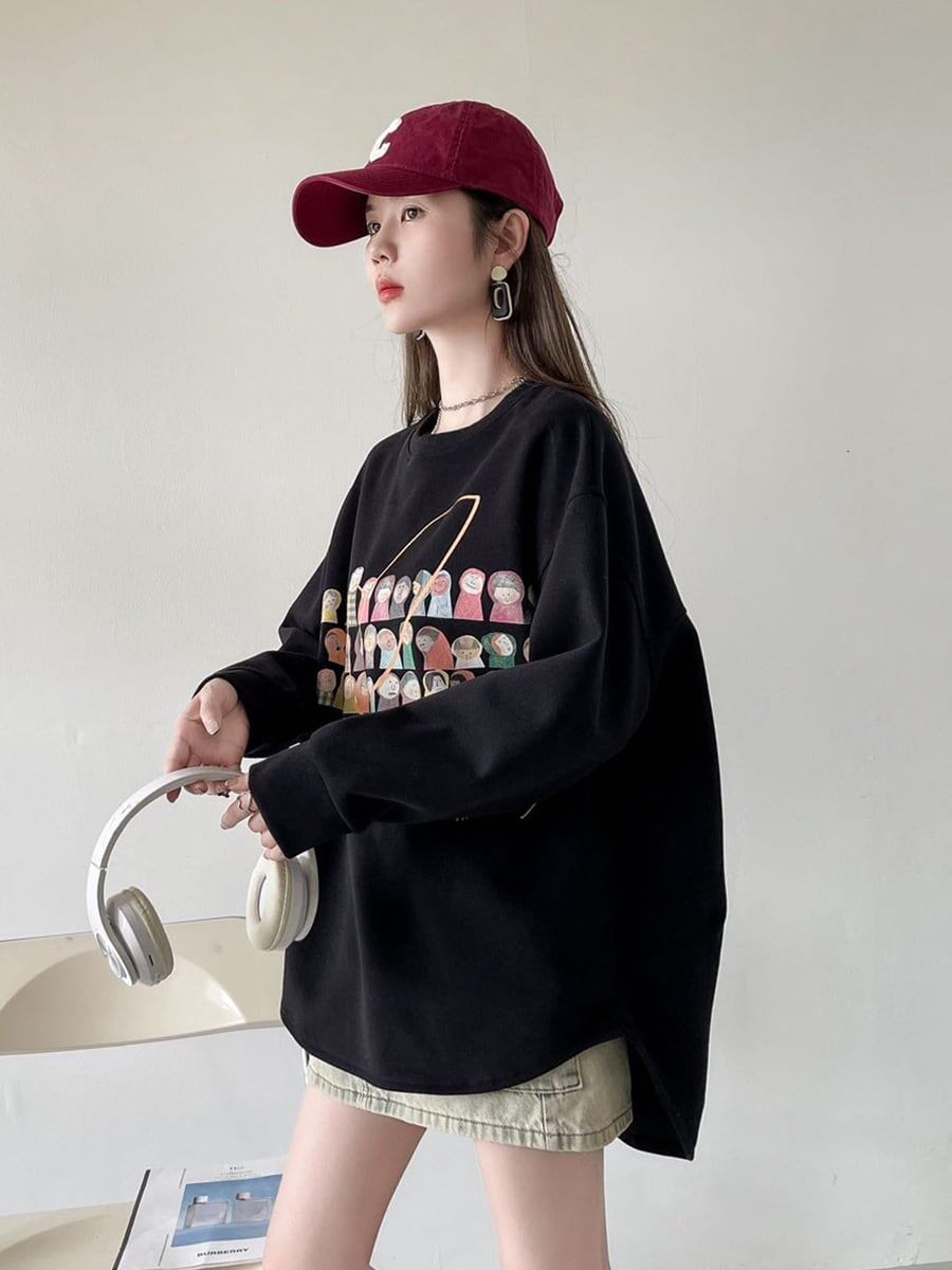 着回し力抜群 sweet系可愛い オシャレデザイン スウェット<S-10565>