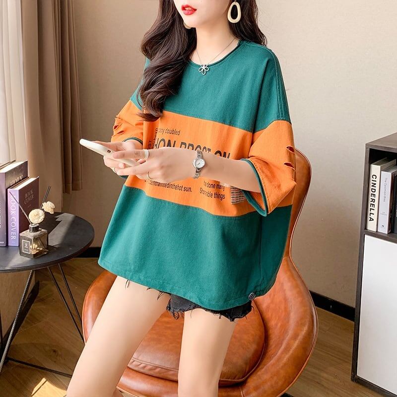 オシャレ度満点 3色選択可 美感いっぱい Tシャツ カットソー＜S-3042＞