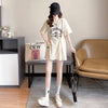 着心地抜群 切り替え 女性力を高める Tシャツ＋ショートパンツ セットアップ＜S-3612＞