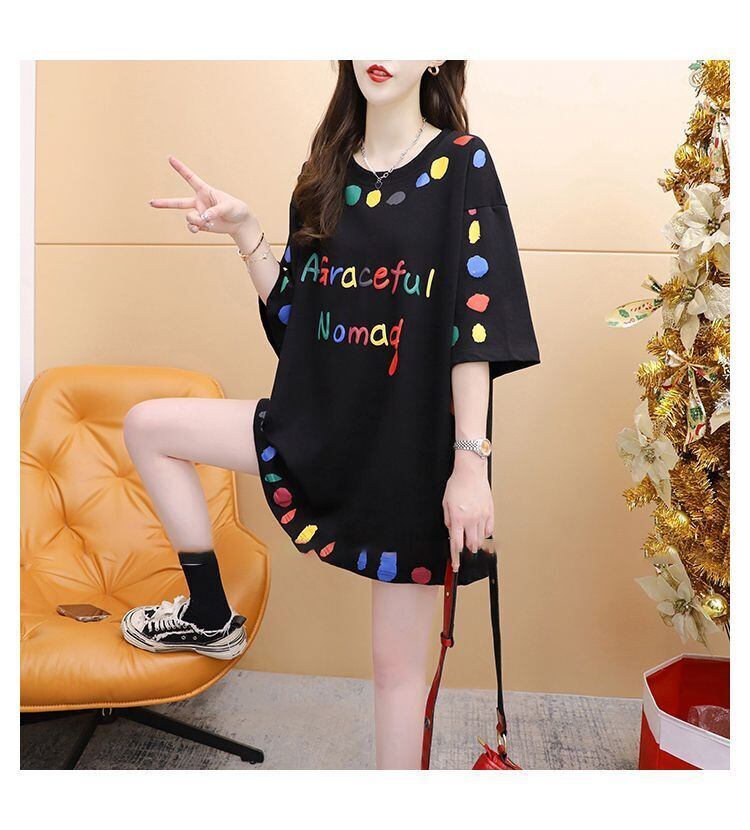売り切れ必至 プリント ファッション 切り替え 全2色 半袖Tシャツ＜S-8623＞