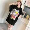 スタイリッシュ プリント 一目惚れ Tシャツ カットソー ワンピース＜S-3440＞
