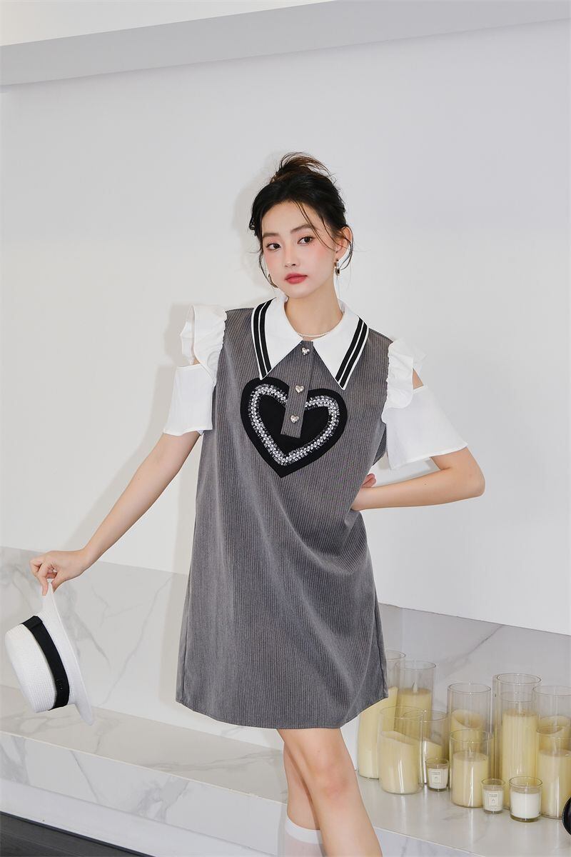 話題沸騰中 知的 美人度アップ ファッション 切り替え ワンピース＜S-8890＞