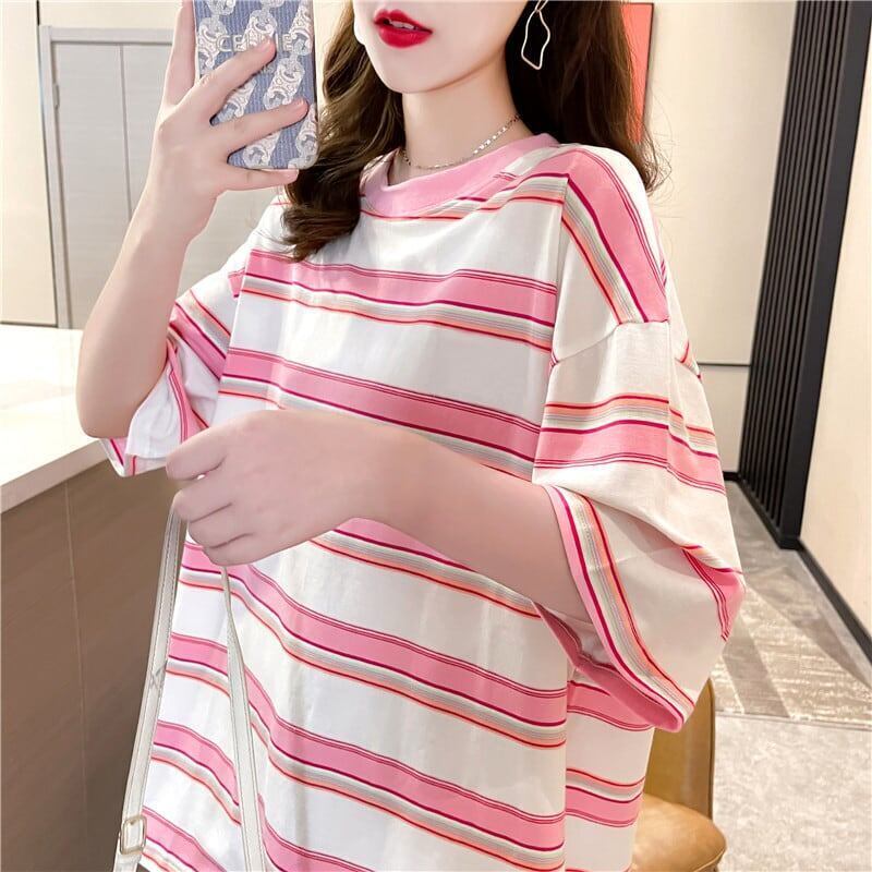 スタイリッシュ ボーダー柄 お値段以上 Tシャツ カットソー＜S-3345＞