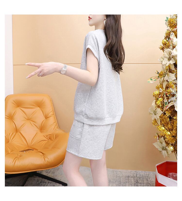 新作 ファッション カジュアル 半袖Ｔシャツⅹパンツセット<S-6536>