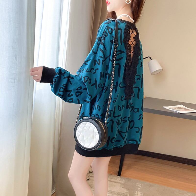 個性的なデザイン プリント オシャレ度満点 スウェット パーカー＜S-2979＞