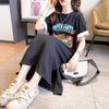 スタイリッシュ プリント 一目惚れ Tシャツ カットソー ワンピース＜S-3575＞