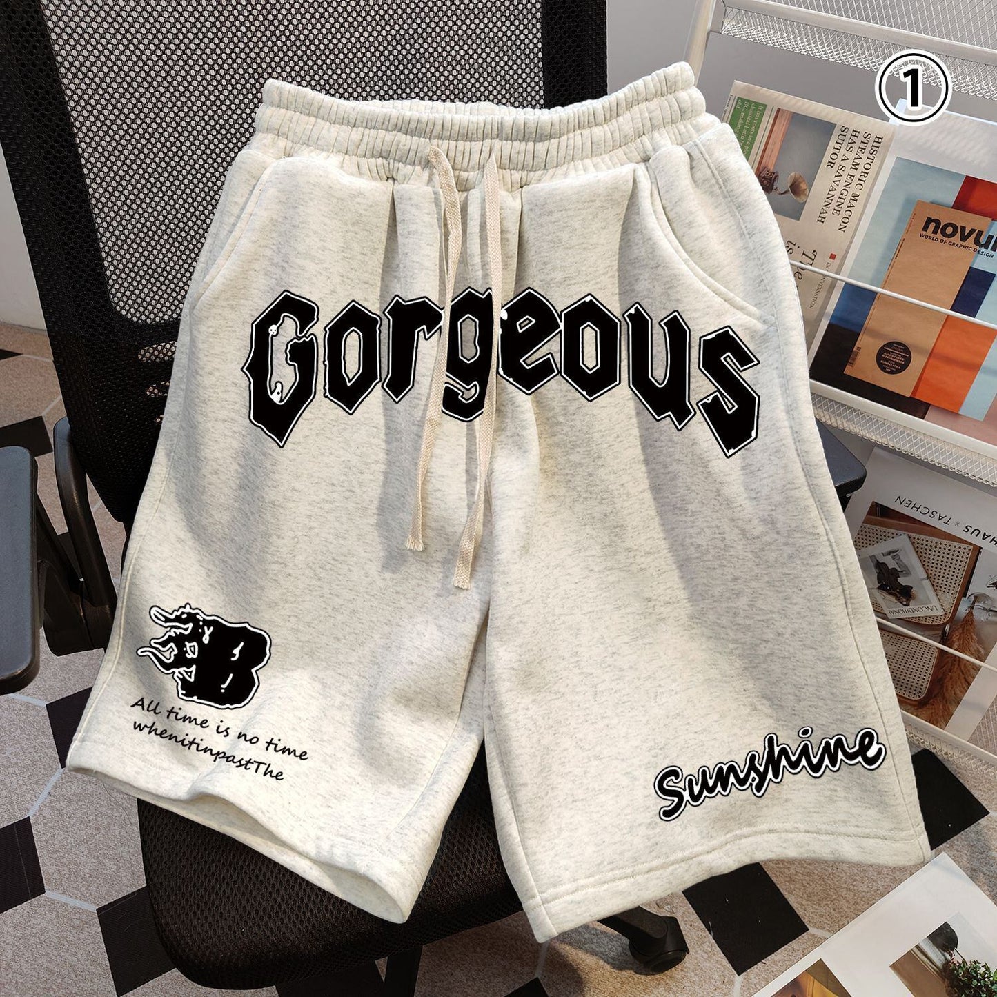 超人気 カジュアル 清涼感たっぷり ハイウエスト パンツ ボトムス＜S-8673＞