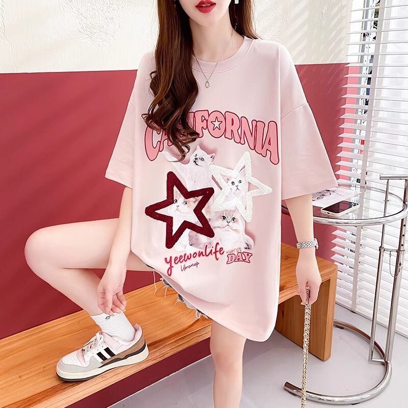 売り切れ必至 ルーズ カジュアル プリント 6種選択可 半袖Tシャツ<S-8873>