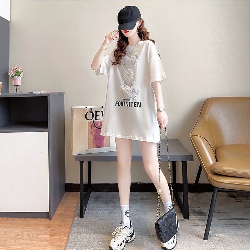スタイリッシュ 切り替え 一目惚れ プリント Tシャツ カットソー＜S-3430＞