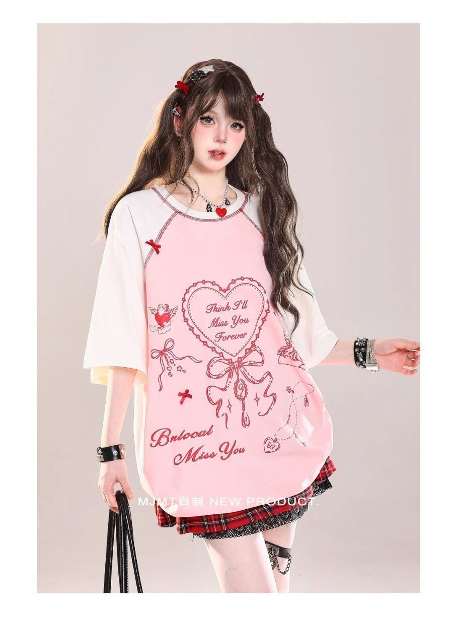 スウィート 絶対流行 今季マストバイ 早い者勝ち カジュアル 2色選択 Tシャツ<S-11665>