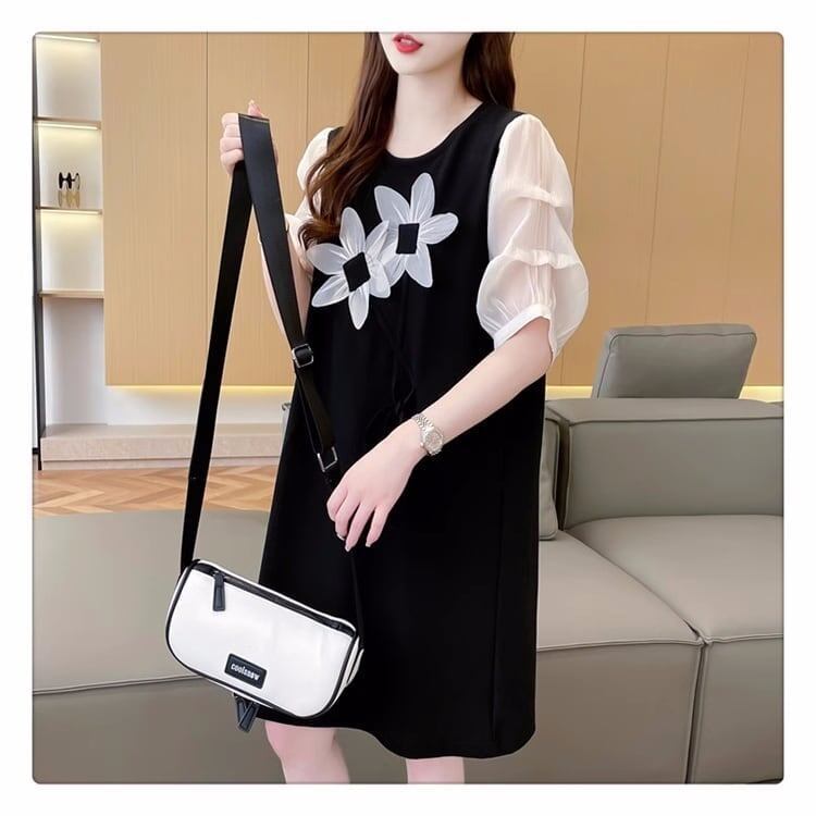 夏新作 ロング 花柄 Tシャツ 三色 ＜S-2836＞