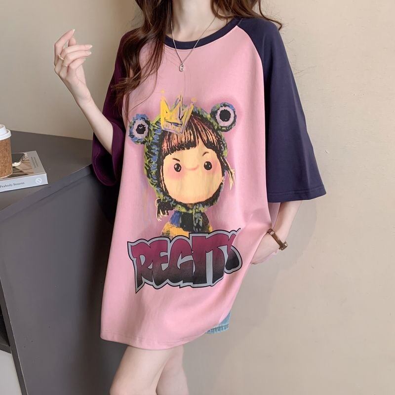 売れ筋 絶対流行 早い者勝ち 早い者勝ち カジュアル 2色選択 Tシャツ<S-11142>