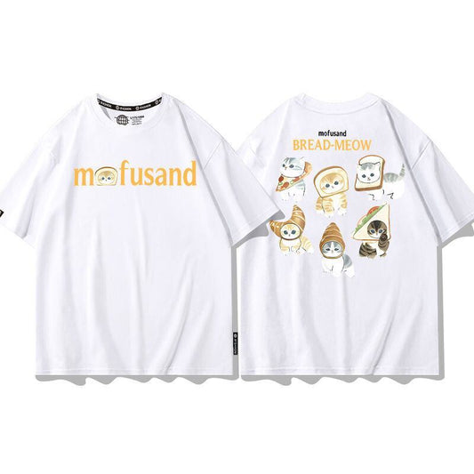 大人可愛い アバンギャルド カジュアル プリント 全6色 半袖 Tシャツ <S-11647>